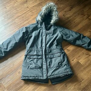 Columbia Metallic Lined Parka with Faux Fur Hood - Girls